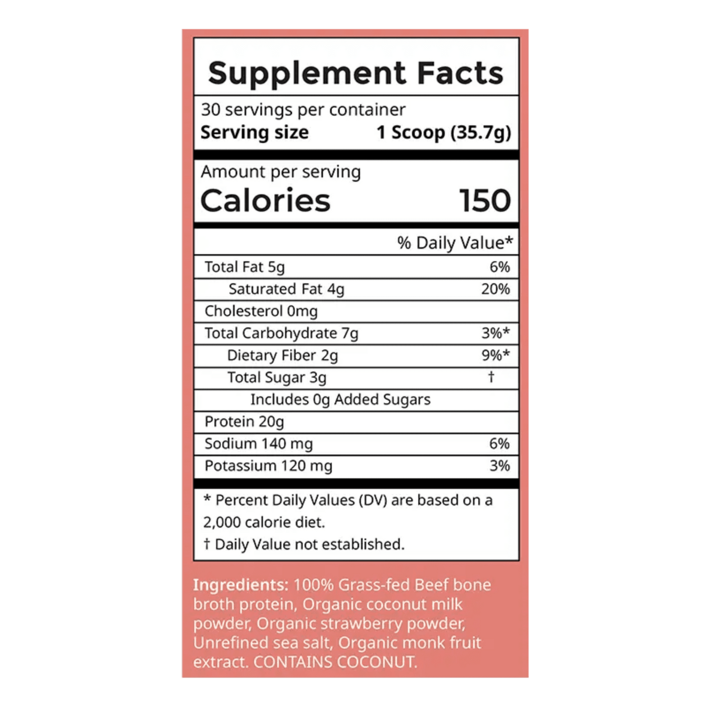 Strawberries & Cream Bone Broth Protein - Taylor Dukes Wellness