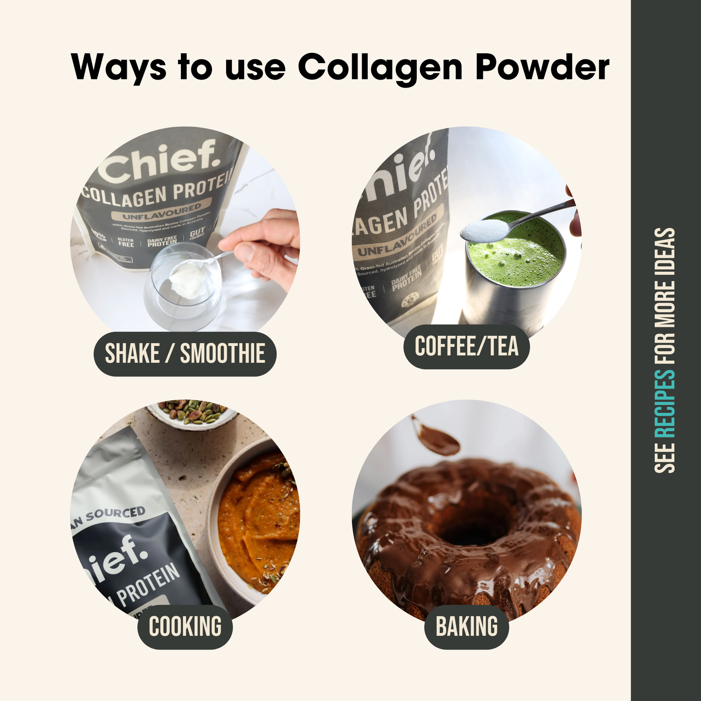 Chief Nutrition | Unflavored Collagen Protein Powder