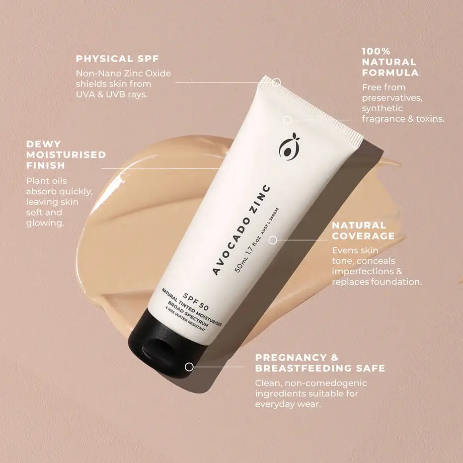 Avocado Zinc | SPF 50 Natural Tinted Moisturizer