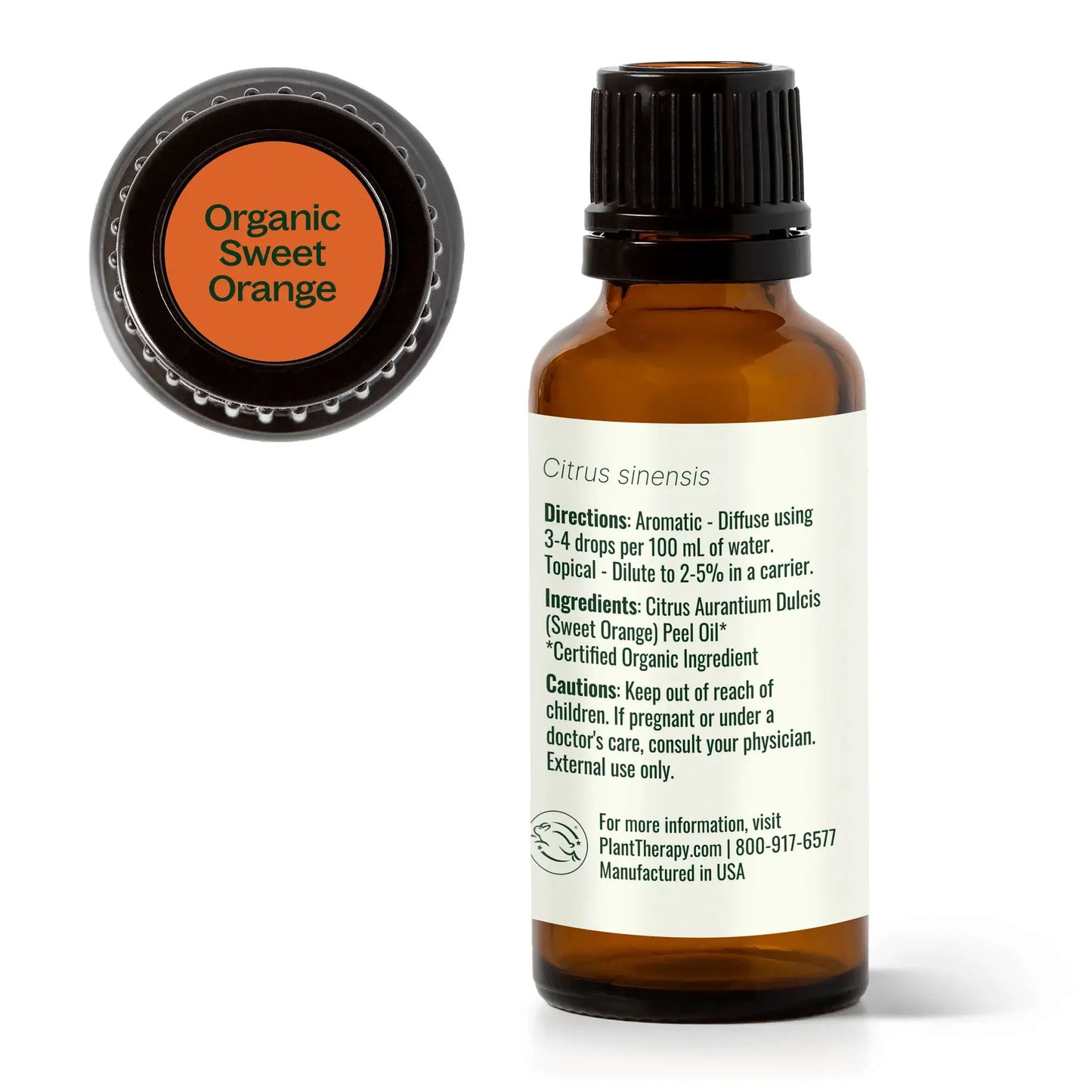 Plant Therapy - Organic Sweet Orange Essential Oil 30 mL