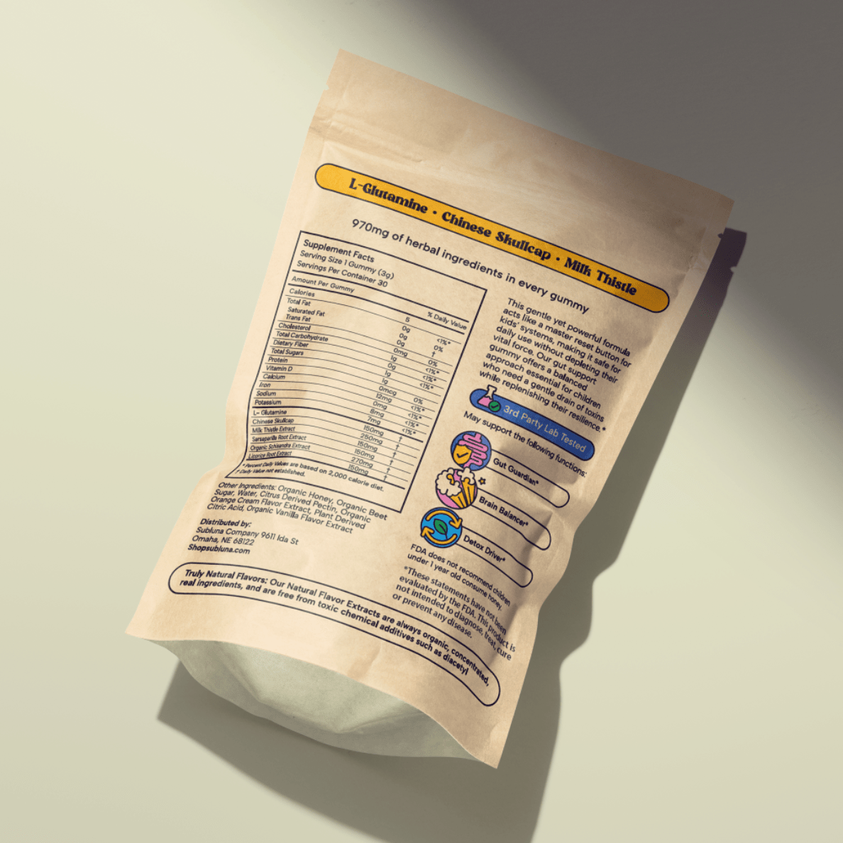 SubLuna | Balanced Child: Detox & Gut Gummy