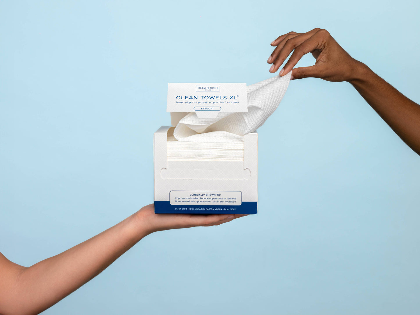 Clean Skin Club | XL Clean Towels™, Disposable Face Towels