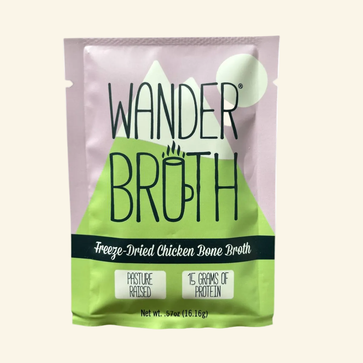 Wander Broth Freeze Dried Chicken Bone Broth - Single Serve