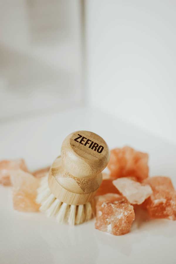 Zefiro Bamboo Soft Bristle Pot Scrubber