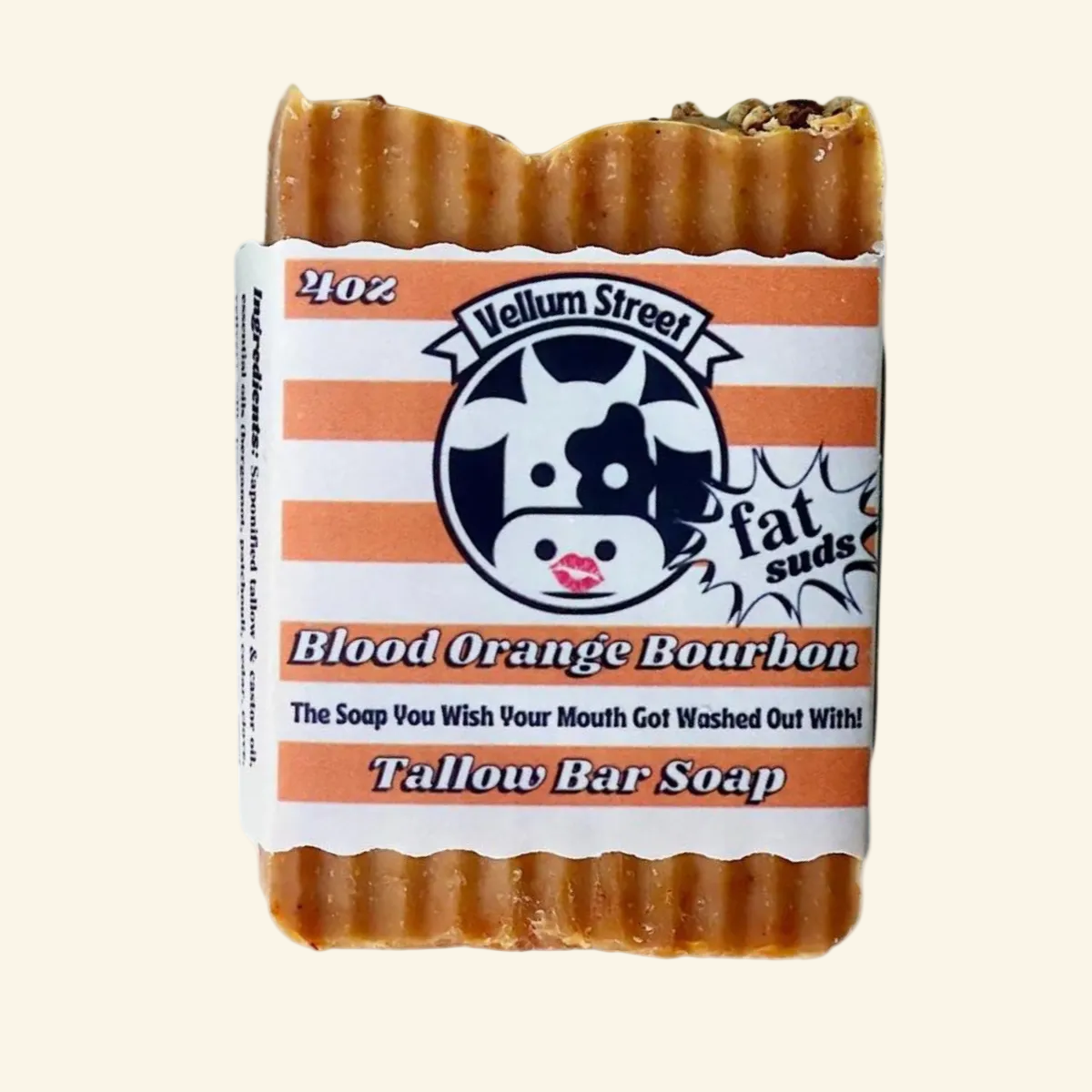 Vellum Street Blood Orange Bourbon Tallow Soap