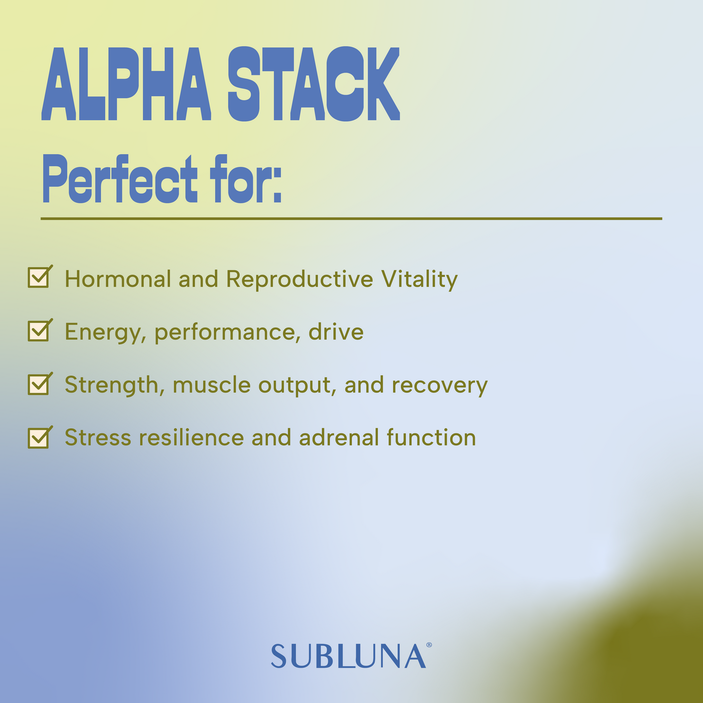 SubLuna | Alpha Stack: Male Gummy