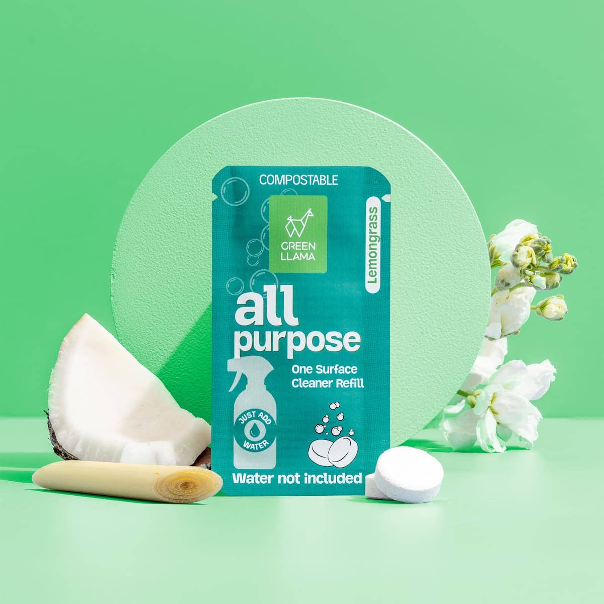 Green Llama | All-Purpose Cleaner Tablets | Lemongrass