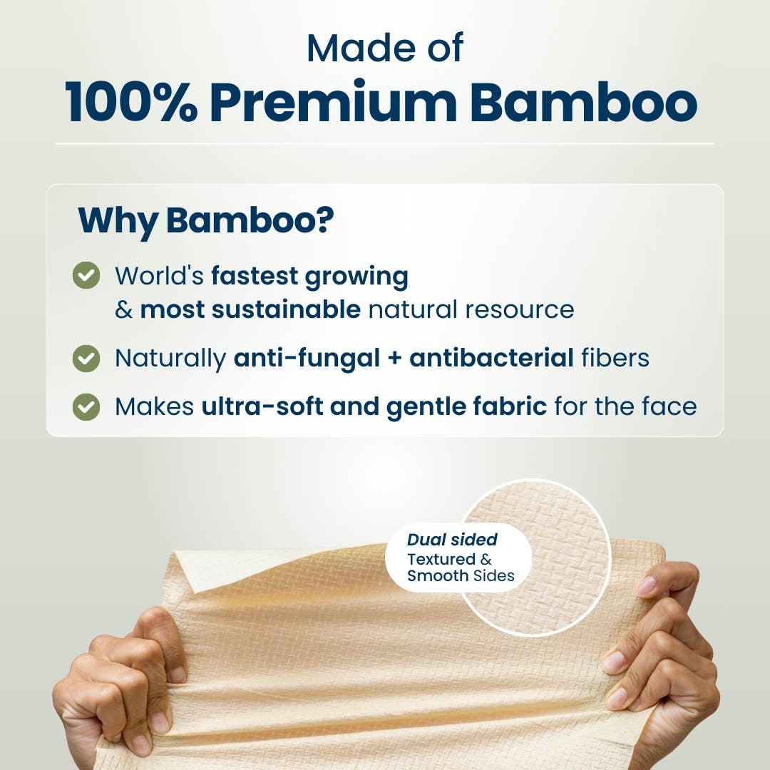 Clean Skin Club | XL Bamboo Disposable Face Towels