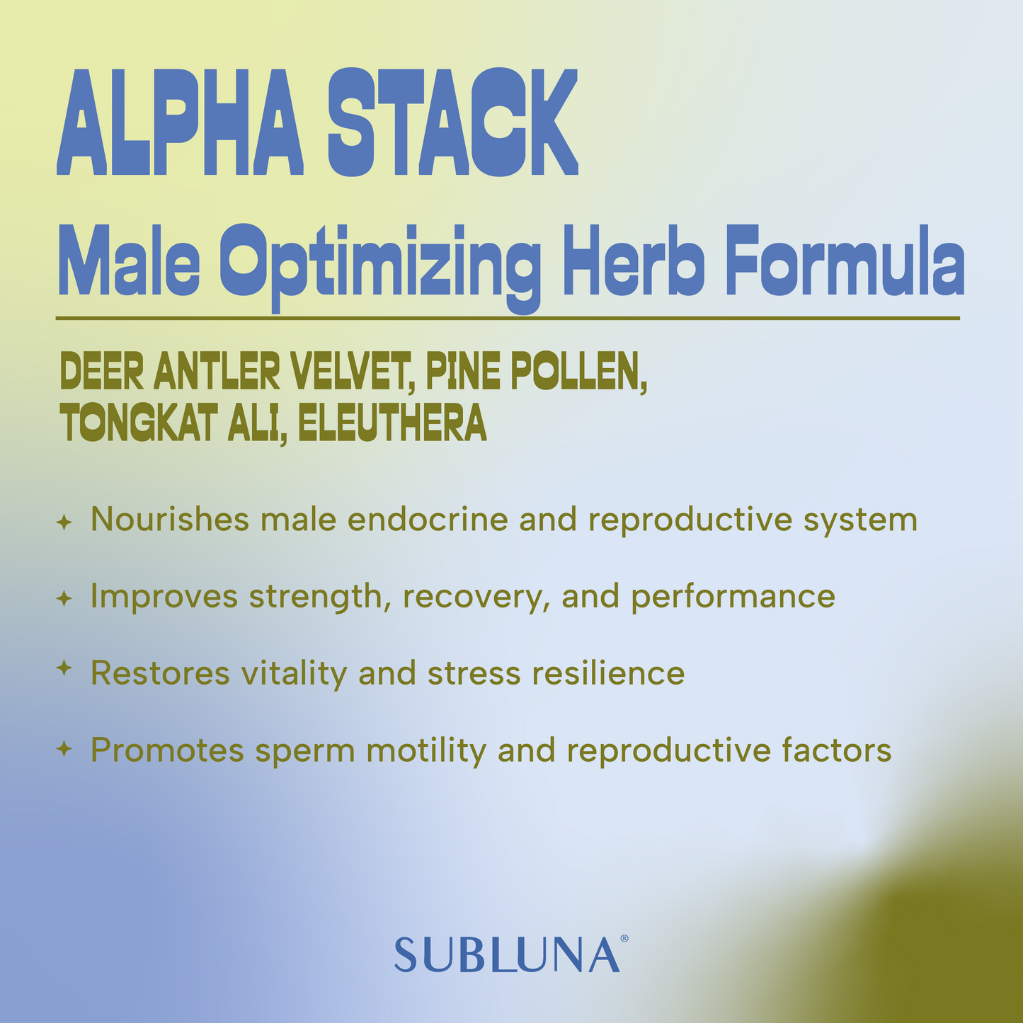 SubLuna | Alpha Stack: Male Gummy