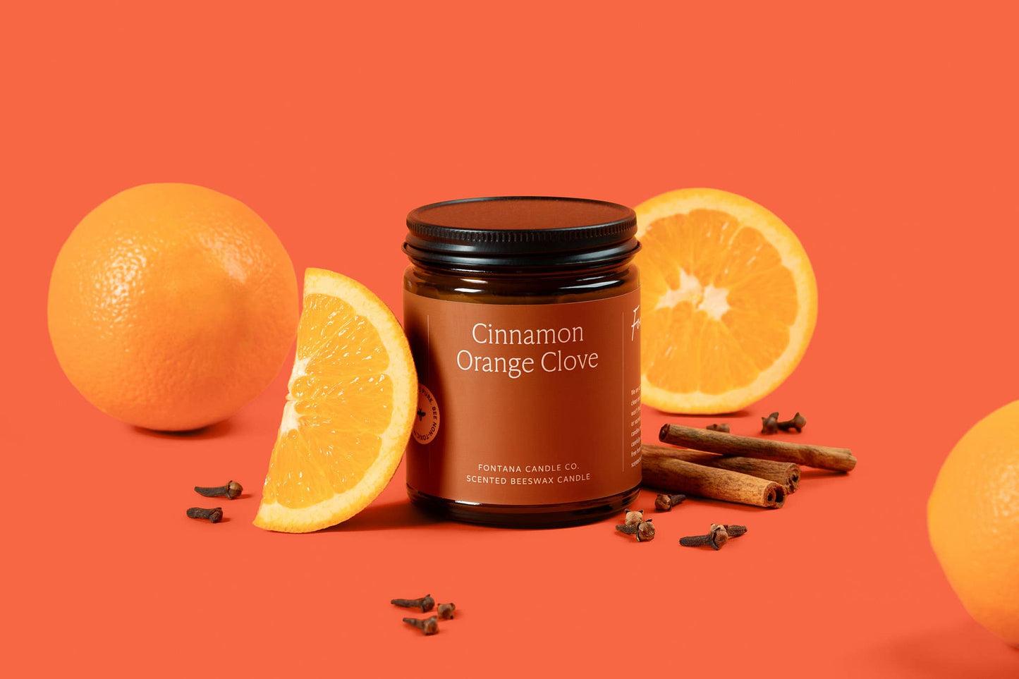 Fontana Candle Co | Cinnamon Orange Clove Beeswax Candle
