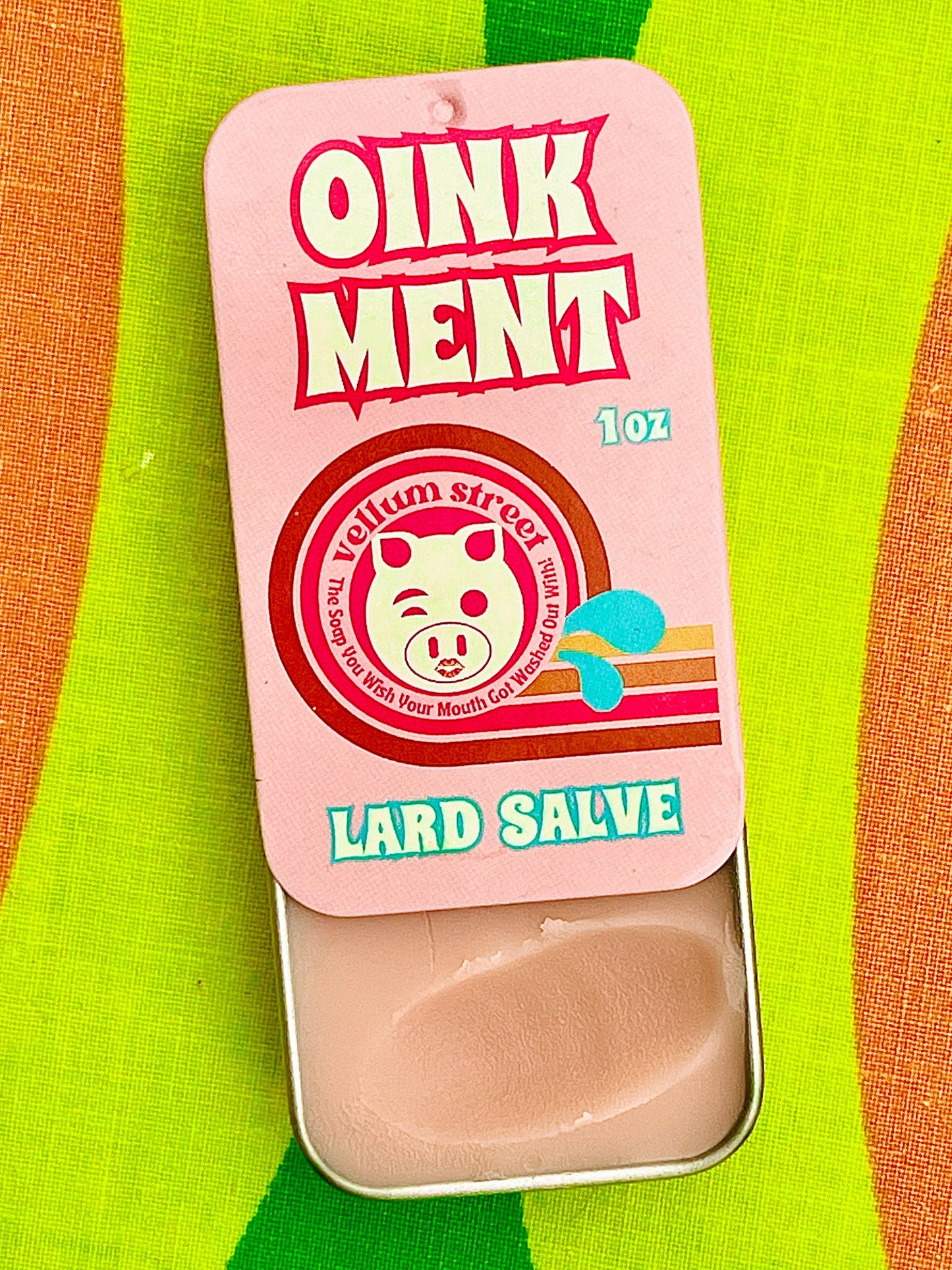 Vellum Street Oink Ment Lard Salve Tin