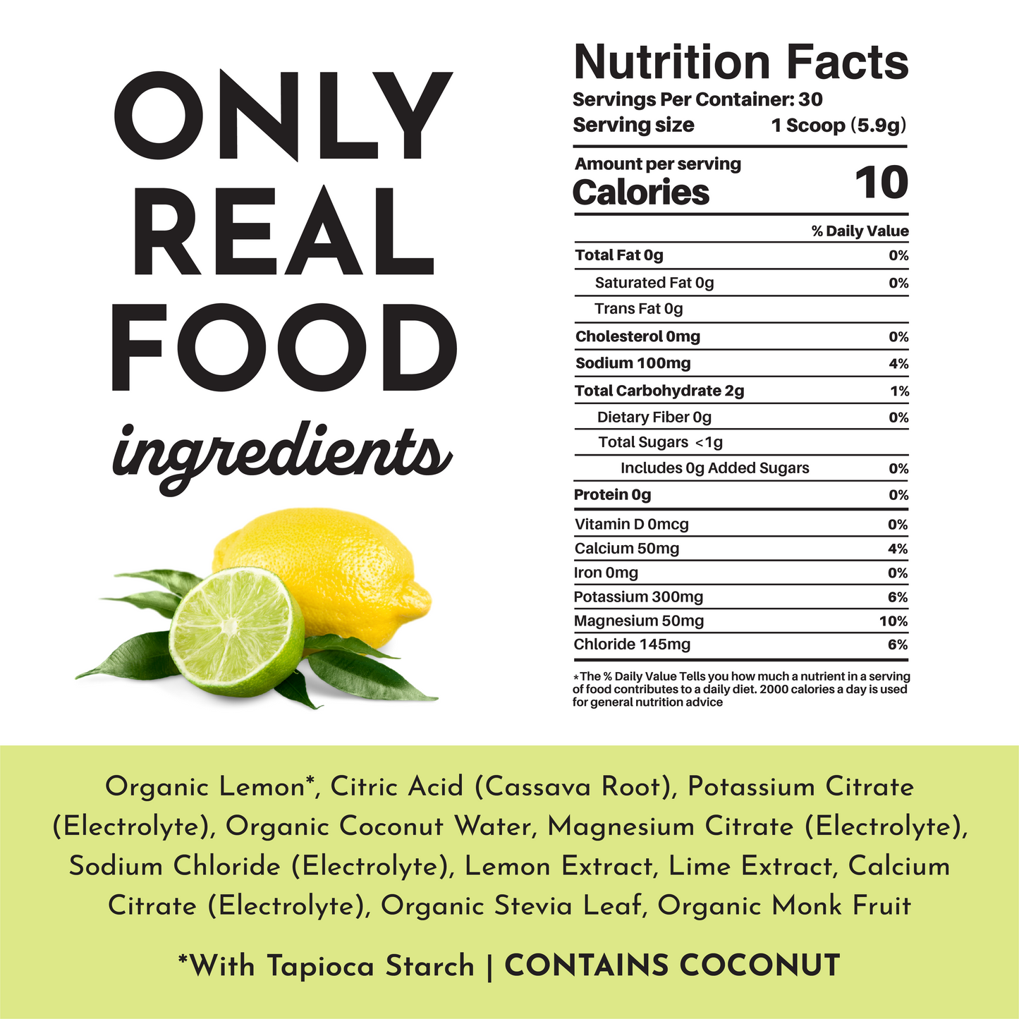 Just Ingredients | Lemon Lime Electrolytes