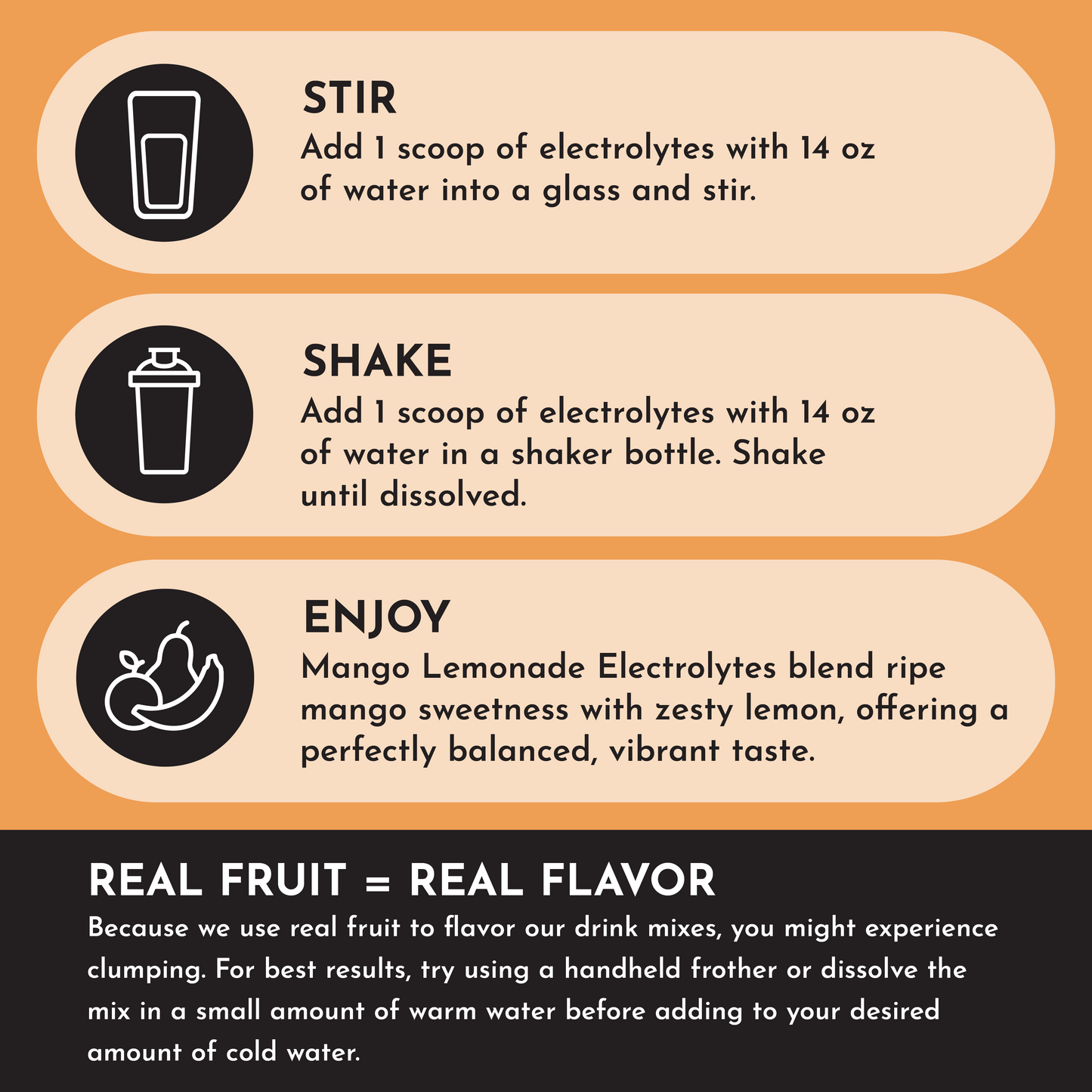 Just Ingredients | Mango Lemonade Electrolytes