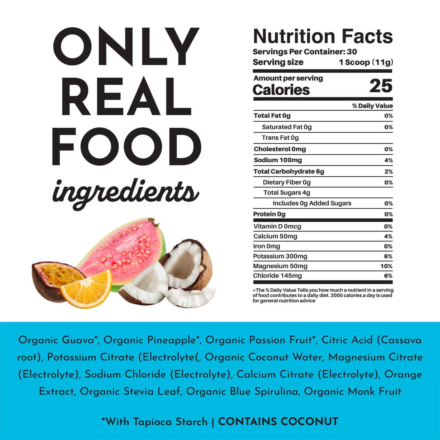 Just Ingredients | Blue Hawaiian Electrolytes