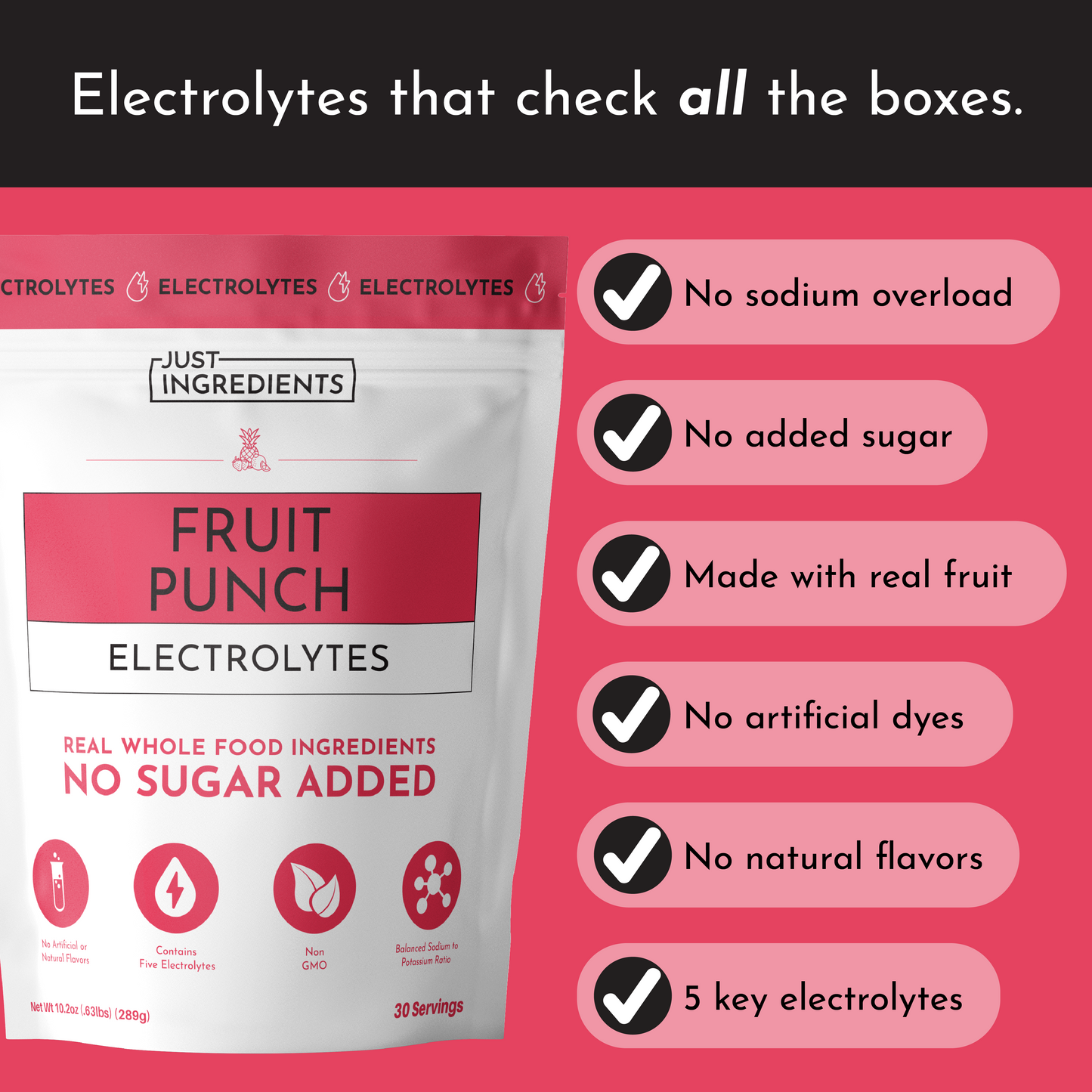 Just Ingredients | Fruit Punch Electrolytes