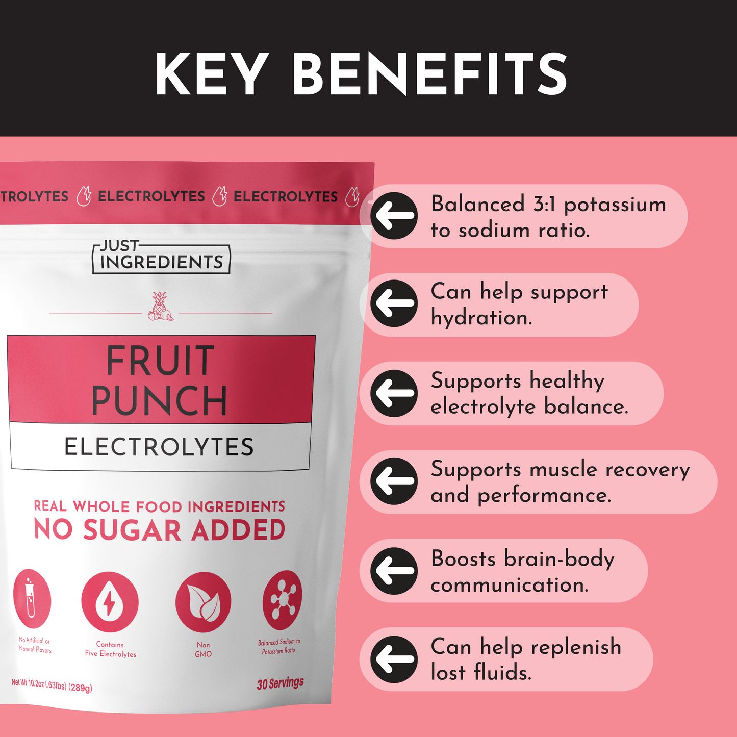 Just Ingredients | Fruit Punch Electrolytes