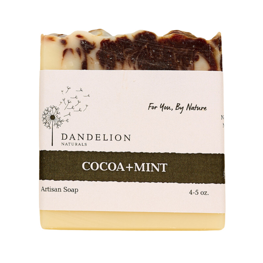 Dandelion Naturals "Cocoa + Mint" Bar Soap