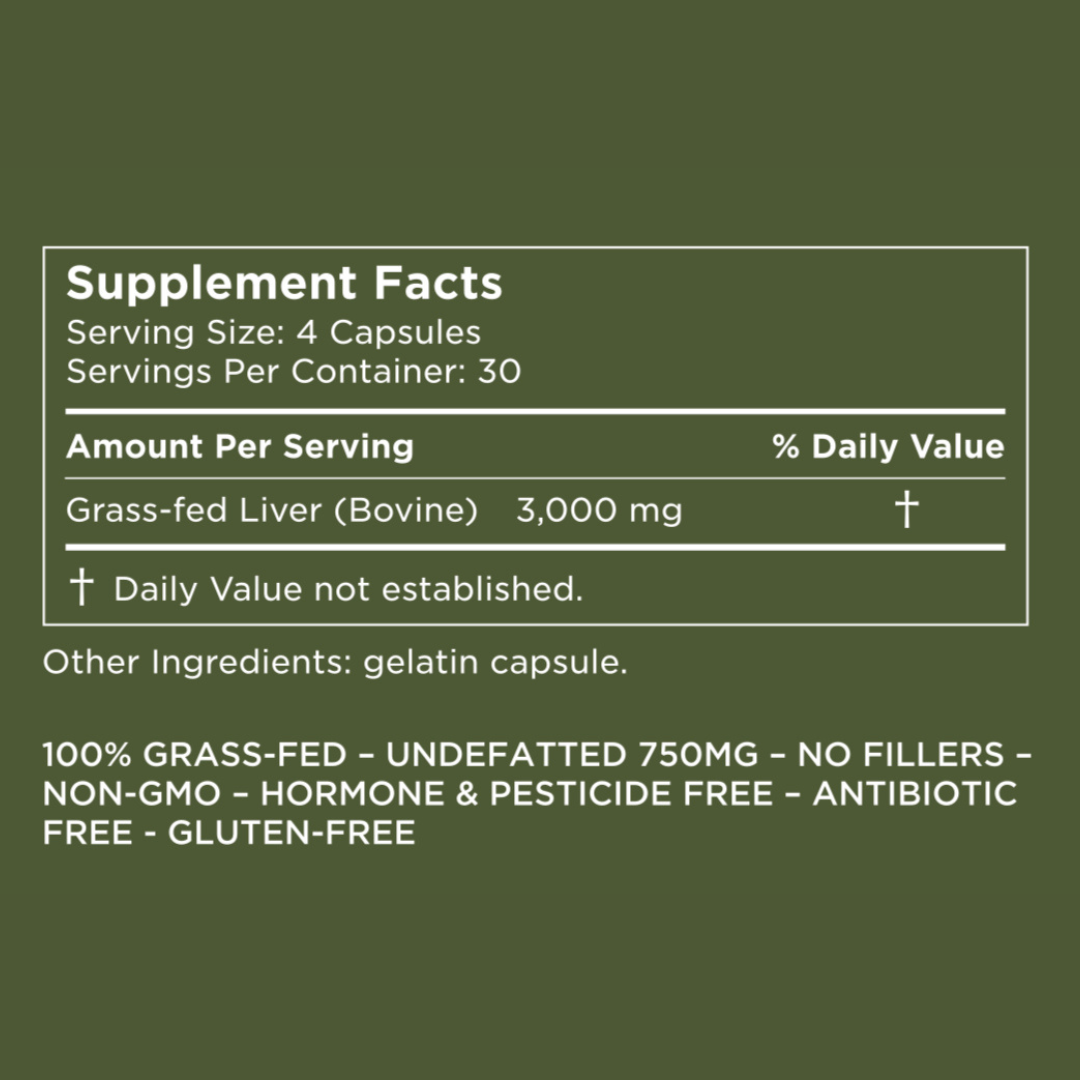 Urban Farm Collection Grass Fed Beef Liver Capsules