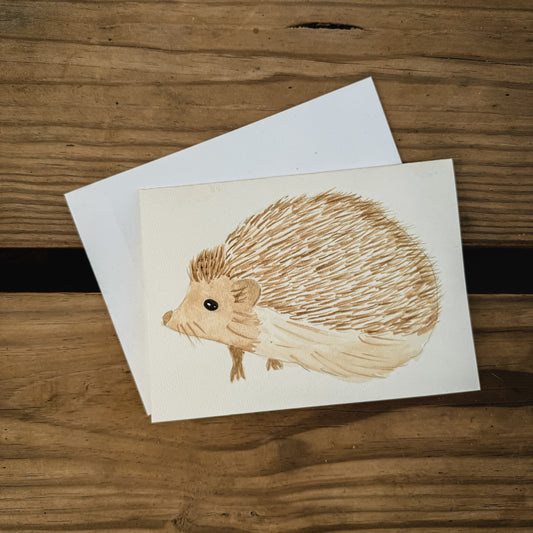 Hedgehog Blank Greeting Card