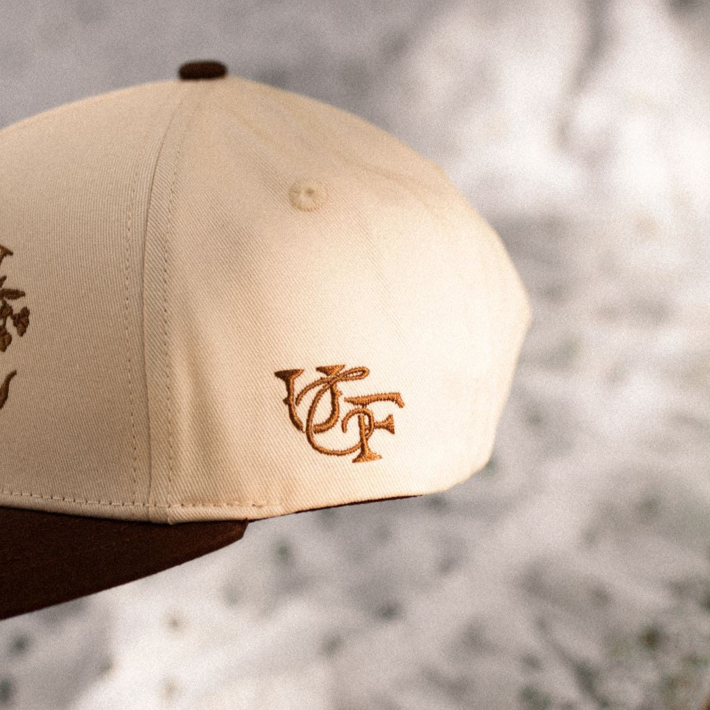 Urban Farm Cosmetics Embroidered Logo Hat | Cream & Brown