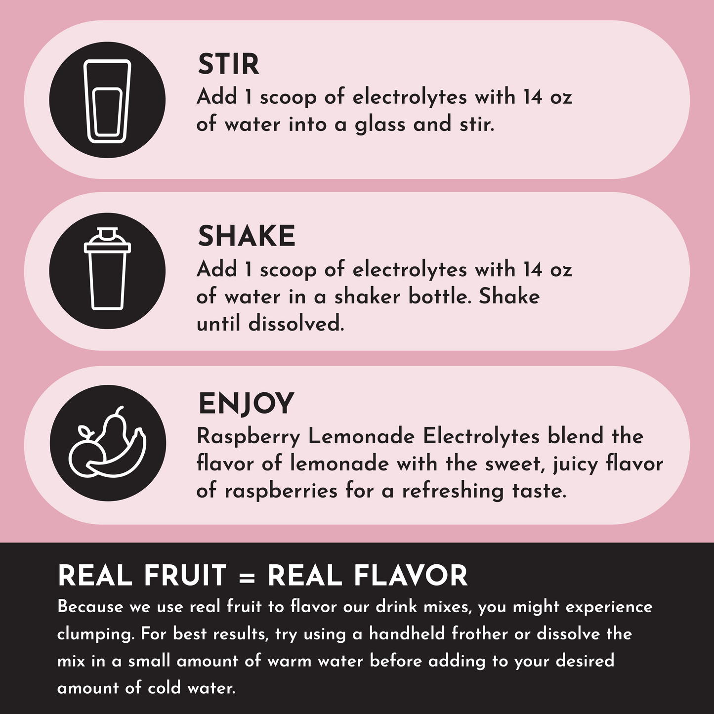 Just Ingredients | Raspberry Lemonade Electrolytes