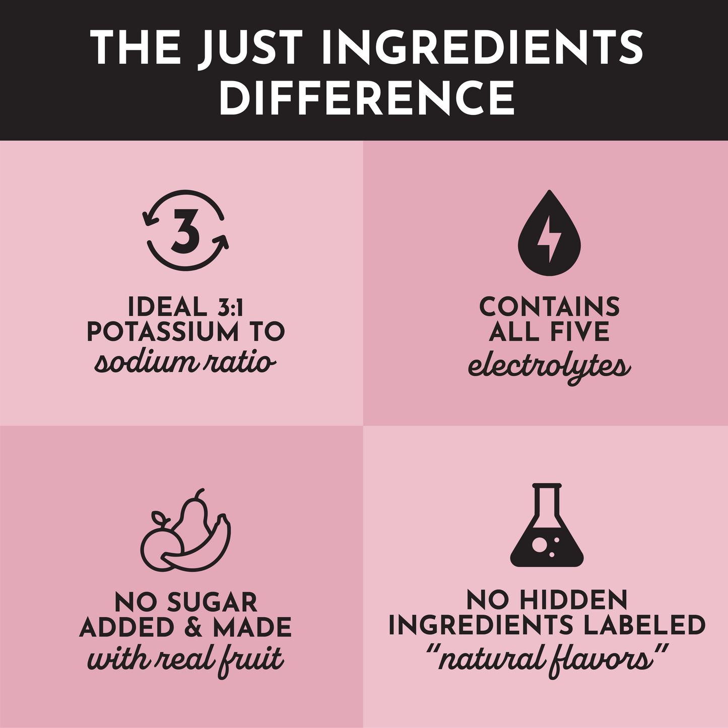 Just Ingredients | Raspberry Lemonade Electrolytes