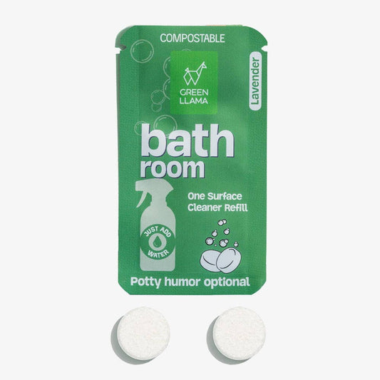 Green Llama | Bathroom Cleaner Tablets | Lavender (single pouch)