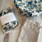 Dot and Army | Blue Floral Linen Bread Makers Set