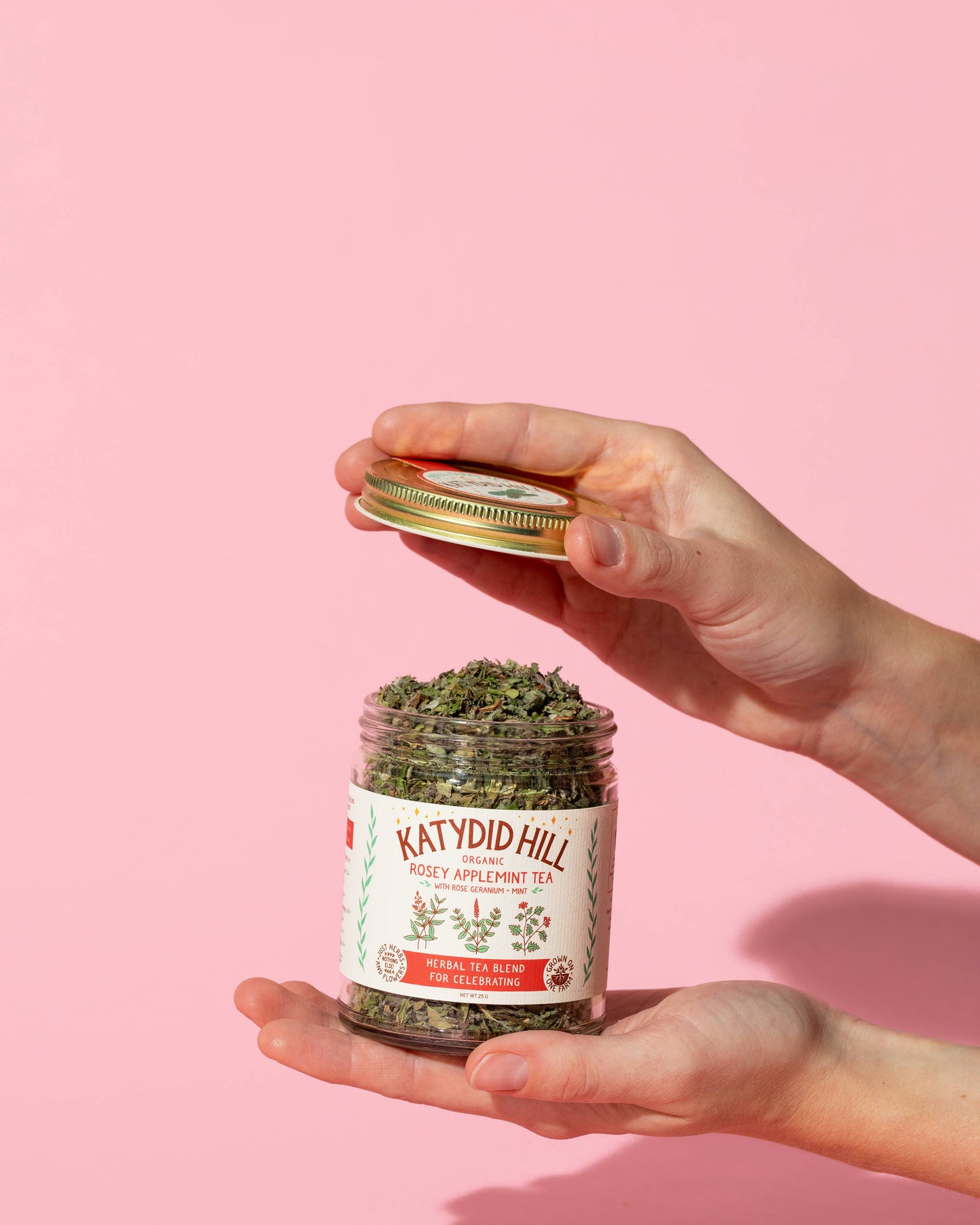 Katydid Hill Farm Rosey Applemint - Organic Herbal Tea