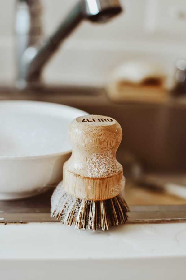 Bamboo and Palm Fiber Scrubber