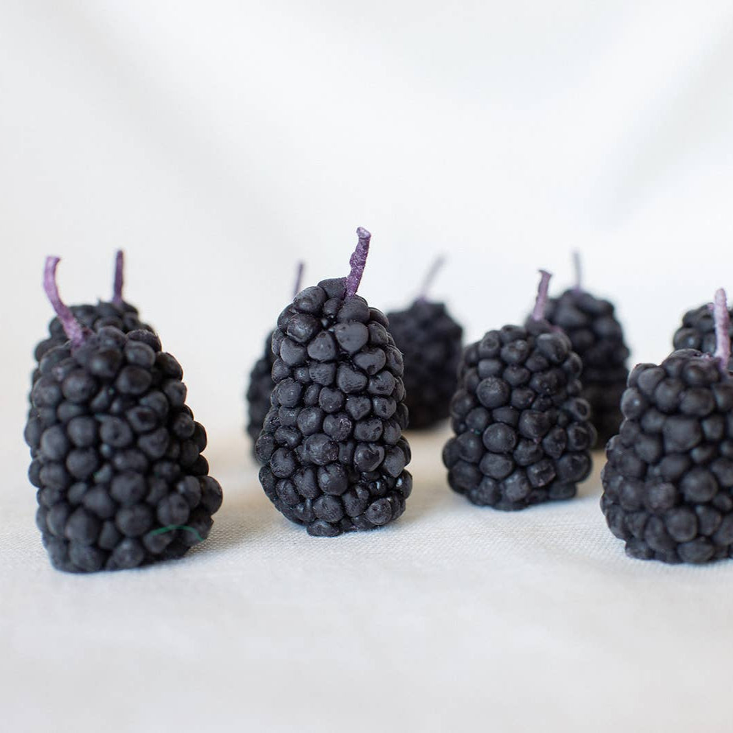 Happy Organics | Beeswax Blackberry Birthday Candles