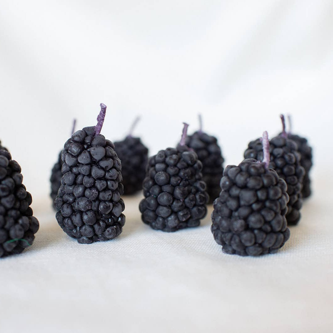 Happy Organics | Beeswax Blackberry Birthday Candles