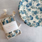 Dot and Army | Blue Floral Linen Bread Makers Set