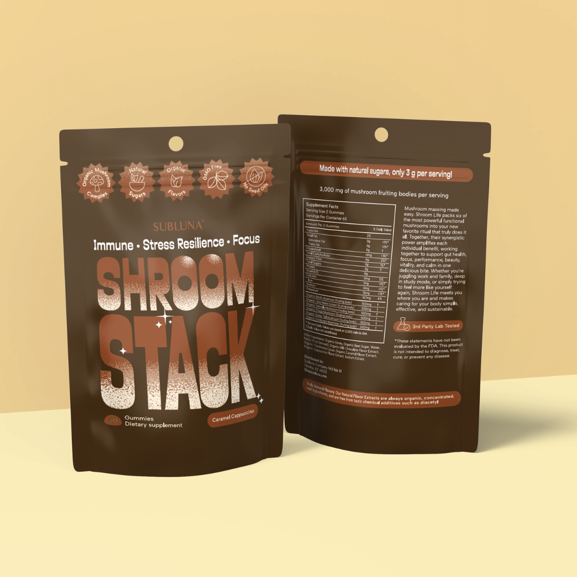 SubLuna | Shroom Stack: Medicinal Mushroom Gummies