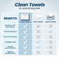 Clean Skin Club | XL Clean Towels™, Disposable Face Towels