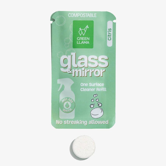 Green Llama | Glass & Mirror Cleaner Refill Tablets (single pouch)