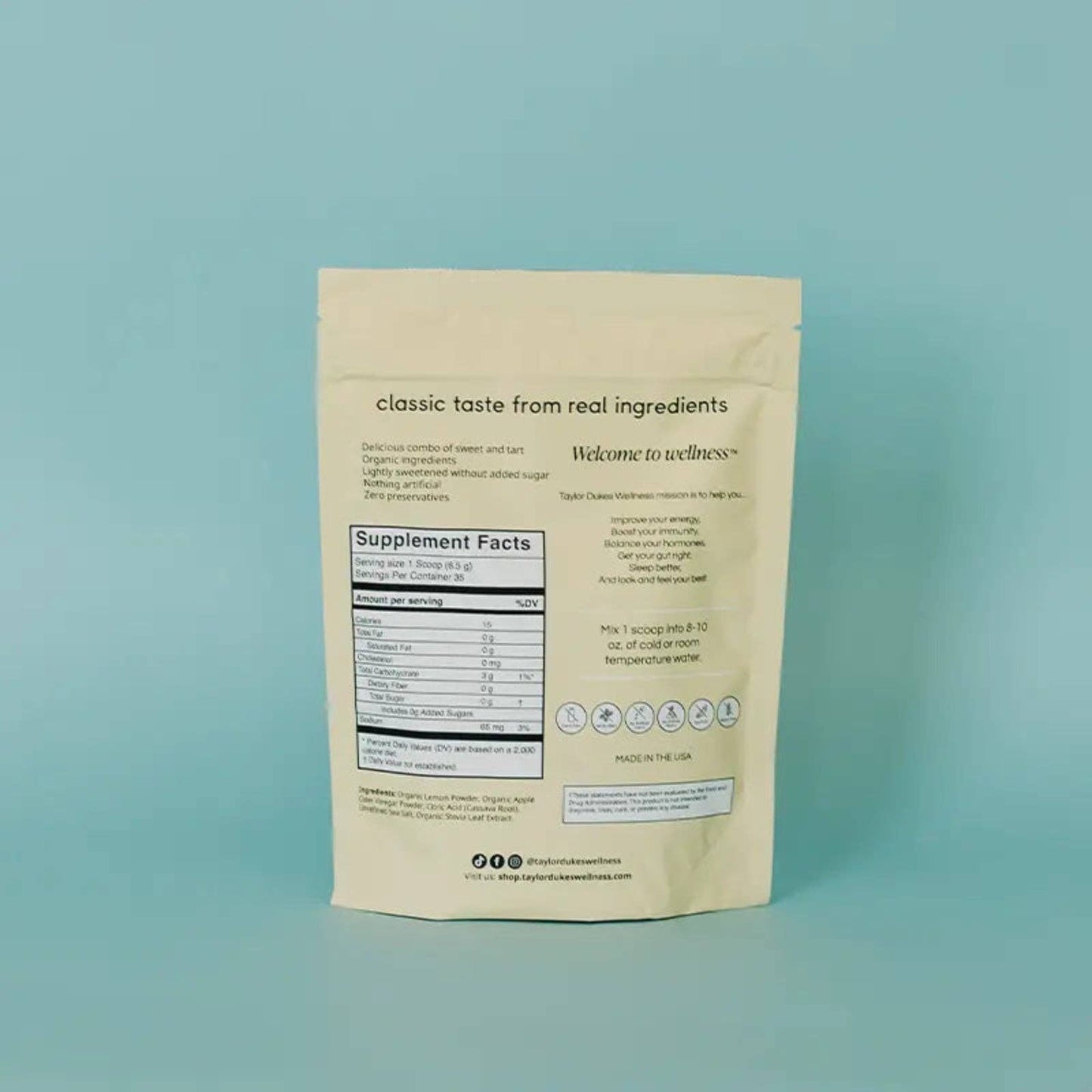 Organic Lemonade - Taylor Dukes Wellness