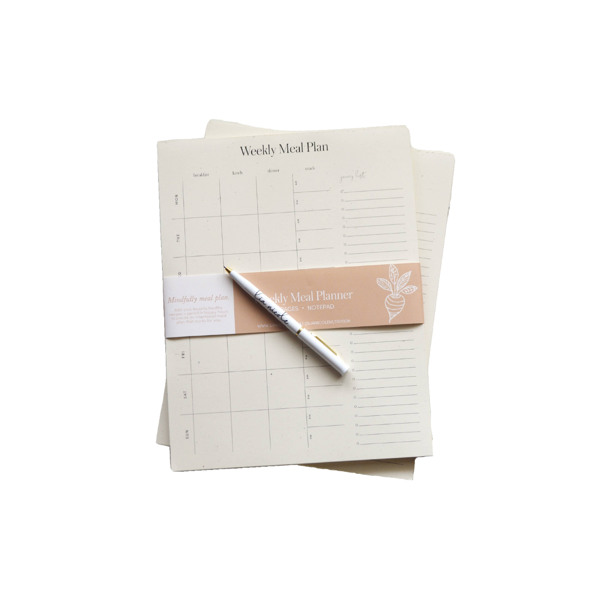 Weekly Meal Planner Notepad | Meal Planner + Grocery List