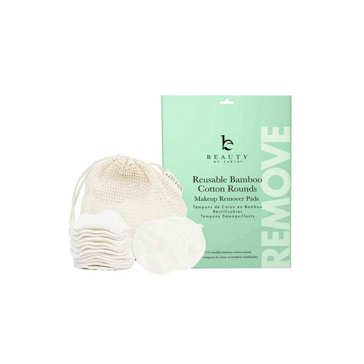 Beauty by Earth Reusable Makeup Remover Pads︱Bamboo (14-Pack)