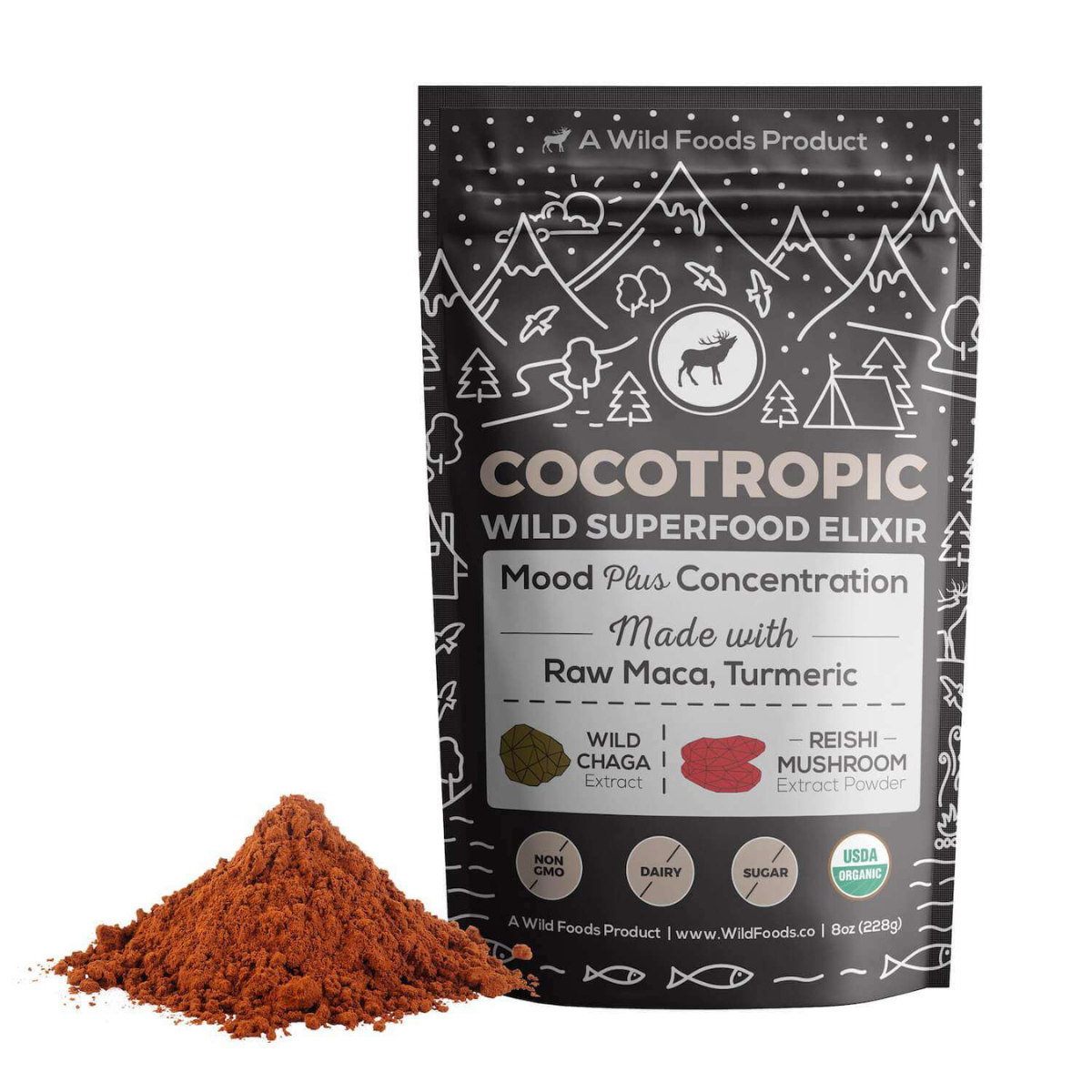 Wild CocoTropic Superfood Cocoa Drink Mix - 16oz