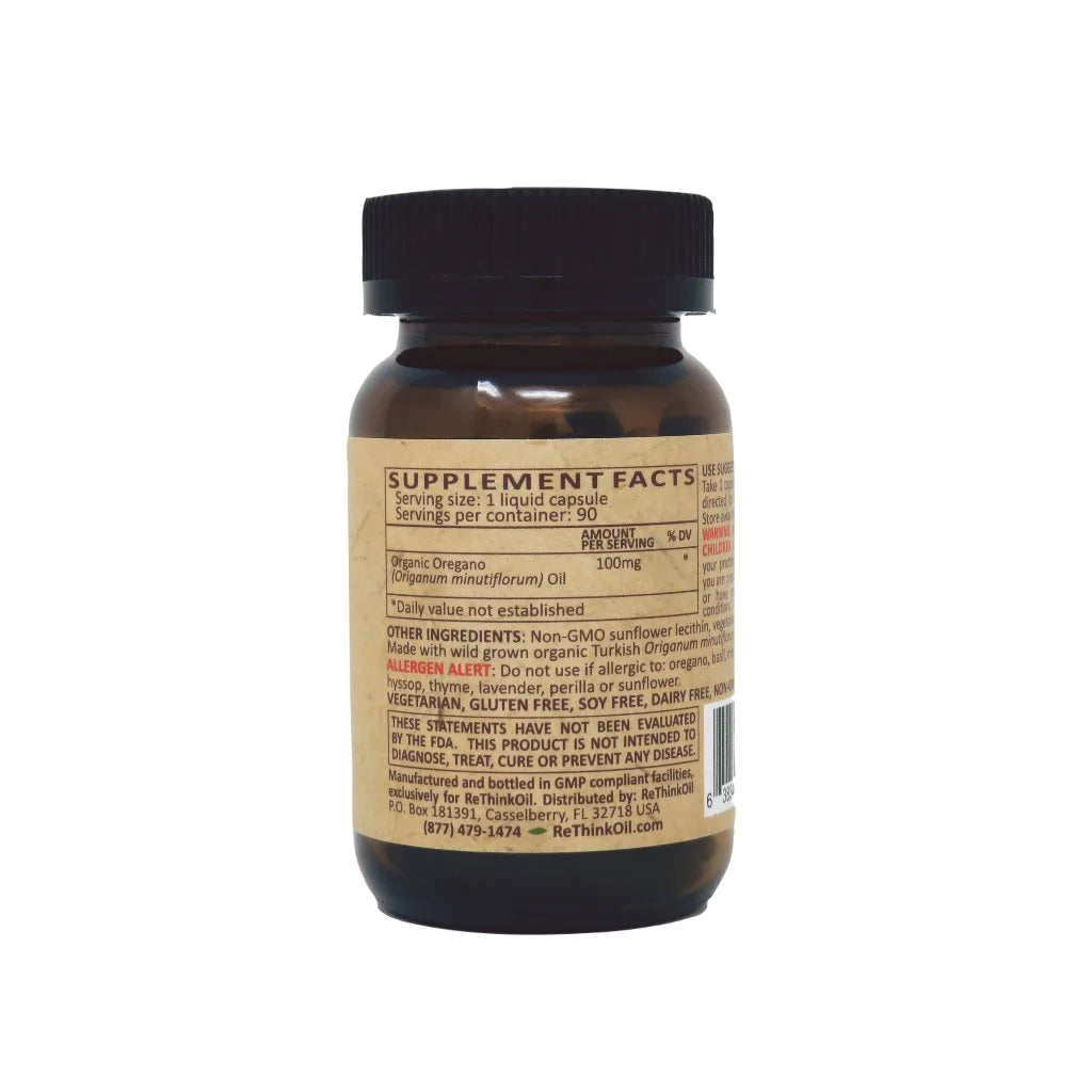 Oregano Oil (Origanum Minutiflorum) - 90 Capsules