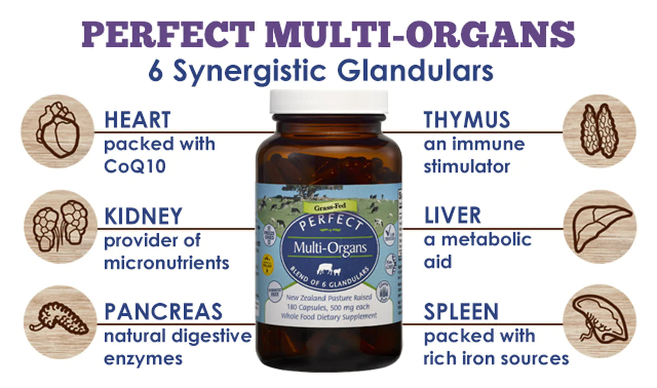 Perfect Supplements Multi-Organs - Blend of 6 glandulars Capsules