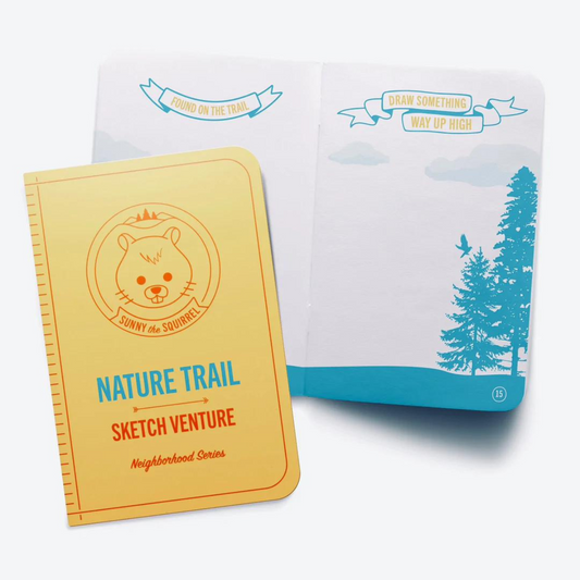 Nature Trail Sketch Journal - Guided Adventure with Scavenger Prompts for Drawing